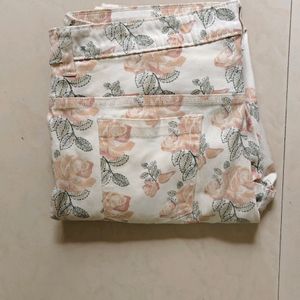 New Floral Jeans - 32