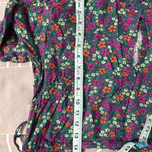 Zudio Crop Floral Multicoloured Shirt