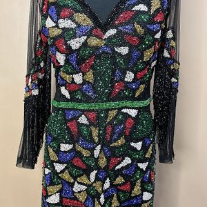 Heavy Embellished Cocktail Gown