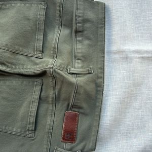 OLIVE GREEN HIGH WAISTED HEAR & NOW BRANDED JEAN