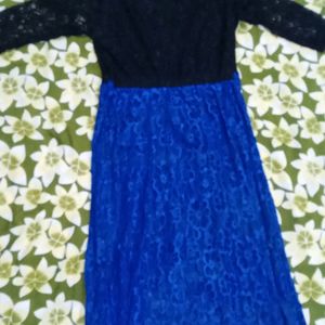 Black And Navy Blue Beautiful Dress