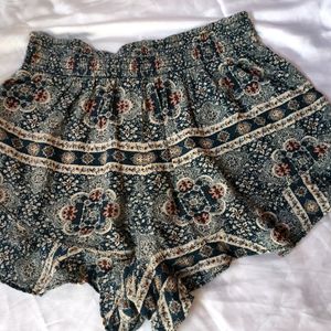 MULTICOLOUR BLUE SHORTS FOR WOMEN