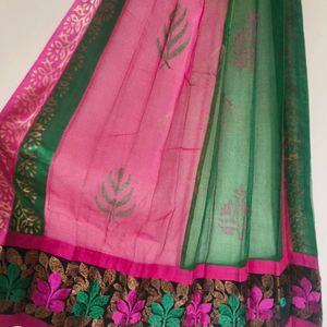 Beautiful Pink And Green Dupatta