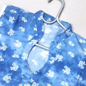 Blue And White Short Kurtis💙