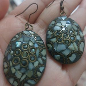 Women Boho Inspired Grey Earrings