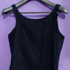 Black Casual Sports Speghetti Or Sando For Girls