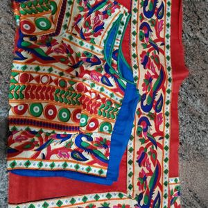 Saree With Ready Wear Blouse, Red