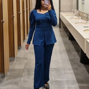 SIRIL Blue Co-ord Set Formal