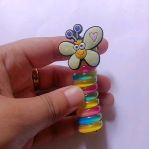 COLOURFUL HAIRSPIRAL CLIPS