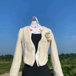 Cream crop Blazer