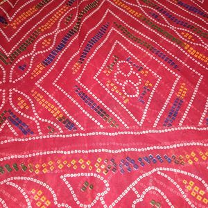 Hand Work Red Saree Karvachauth Special