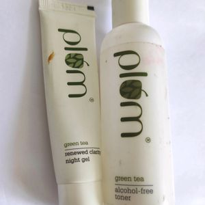 Plum Green Tea Night Gel And Toner