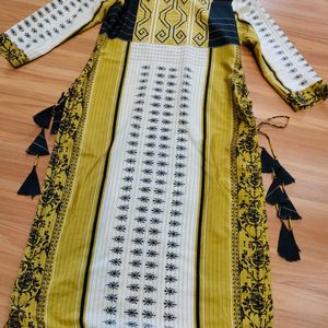 kurti With Side Tassels