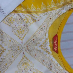 Yellow Kurta Set With Sharara And Dupatta. Best Fo