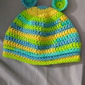 Crochet Bear Ears Beanie For Kids