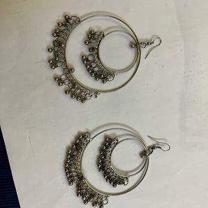 Silver hoop earrings