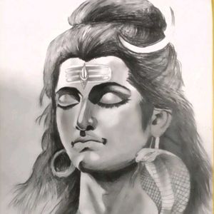 Shiv ji Pencil Scatch