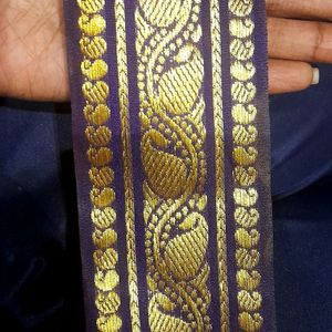 Dark Blue Pattu Lace