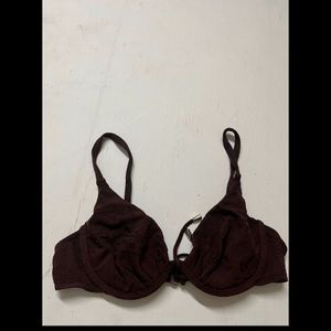 Embellished Vintage Underwired Coffee Brown