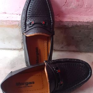 Two Time Use Black Loafer Shoes