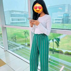 Green Striped Pants From Forever 21