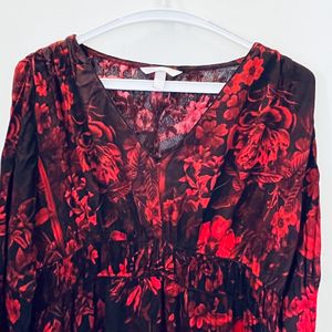 H&M Red Printed Dress