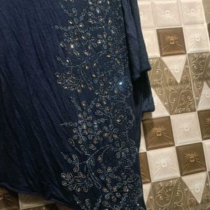 Blue Embroidery Dupatta