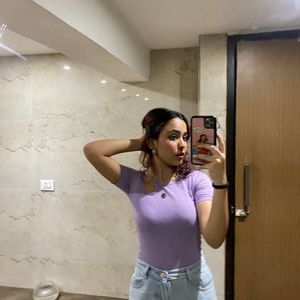 lavender colour chain top