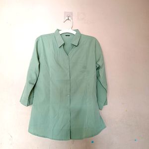 Women Shirt Pastel Green