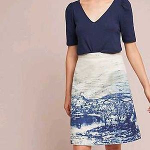 Anthropologie Postcard Skirt