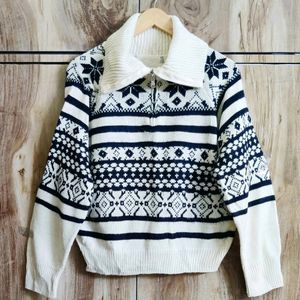 Black & Offwhite  Designer Sweater Size-42-44