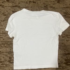 h&m white fitted tshirt