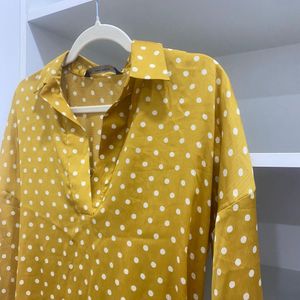 Zara Polka Dot Smock Top