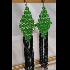 NEW LONG CRYSTAL EARRINGS