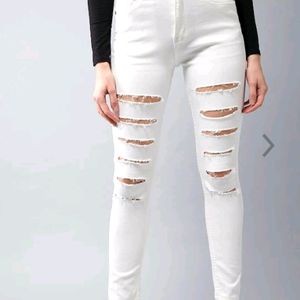 Dolce Crudo Women White Skinny Fit Jeans 32