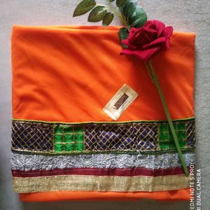 🤩New Festive Season 💥Orange Saree For Women🔥