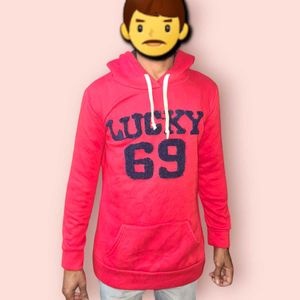 Winter Hoodie For Mens Red Lucky 69