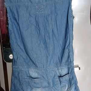 Denim Short Jumpsuit