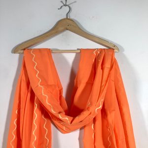 Orange Embroided Dress Material Set(Women’s)