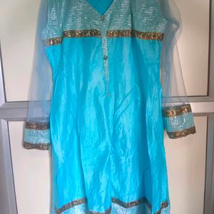 Blue Anarkali Kurti