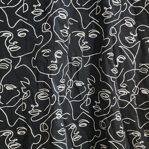 Face Print Black Tshirt