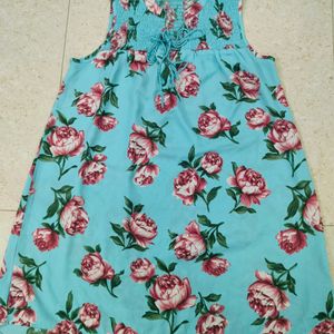 Floral Printed Short Kurti