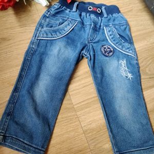 Girl Denim Elastic Jeans