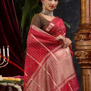 Organza Silk Saree For Festival Dhamaka