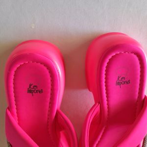 Neon Pink Casual Sandals (Women's)