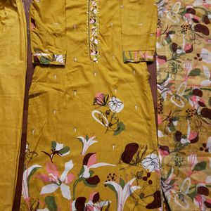 Pure Cotton Kurta Set No Flaws 1inch Margin