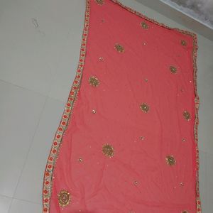 Saree With Stone Work & Beautiful Lays