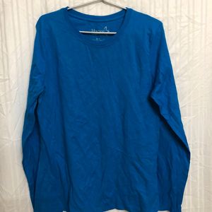 Hanes Blue Long Sleeve T Shirt