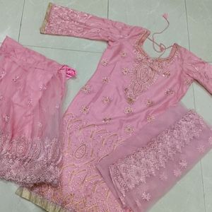 Beautiful Baby Pink Sharara Suit