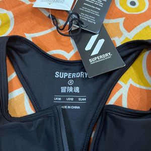 SUPERDRY Half Zip Bikini Top/ Sports Bra